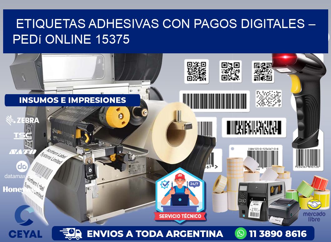 Etiquetas Adhesivas con Pagos Digitales – Pedí Online 15375