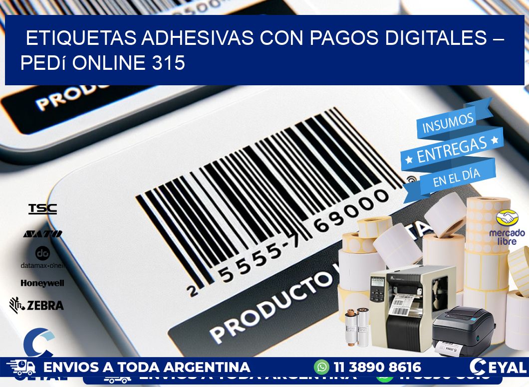 Etiquetas Adhesivas con Pagos Digitales – Pedí Online 315