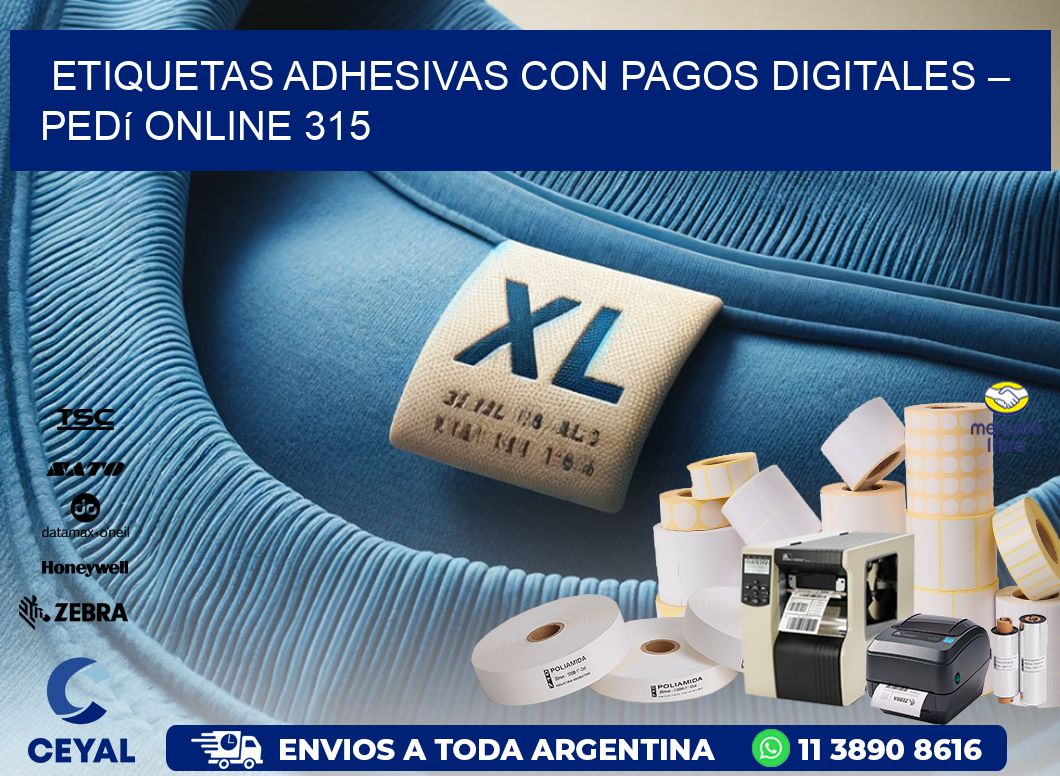 Etiquetas Adhesivas con Pagos Digitales – Pedí Online 315