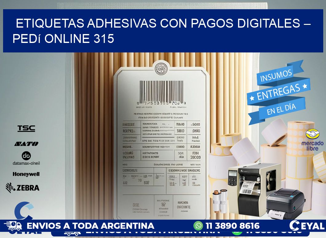 Etiquetas Adhesivas con Pagos Digitales – Pedí Online 315