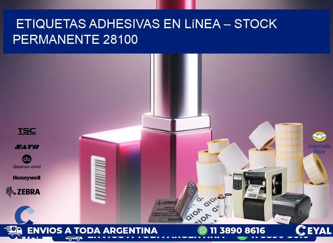 Etiquetas Adhesivas en Línea – Stock Permanente 28100