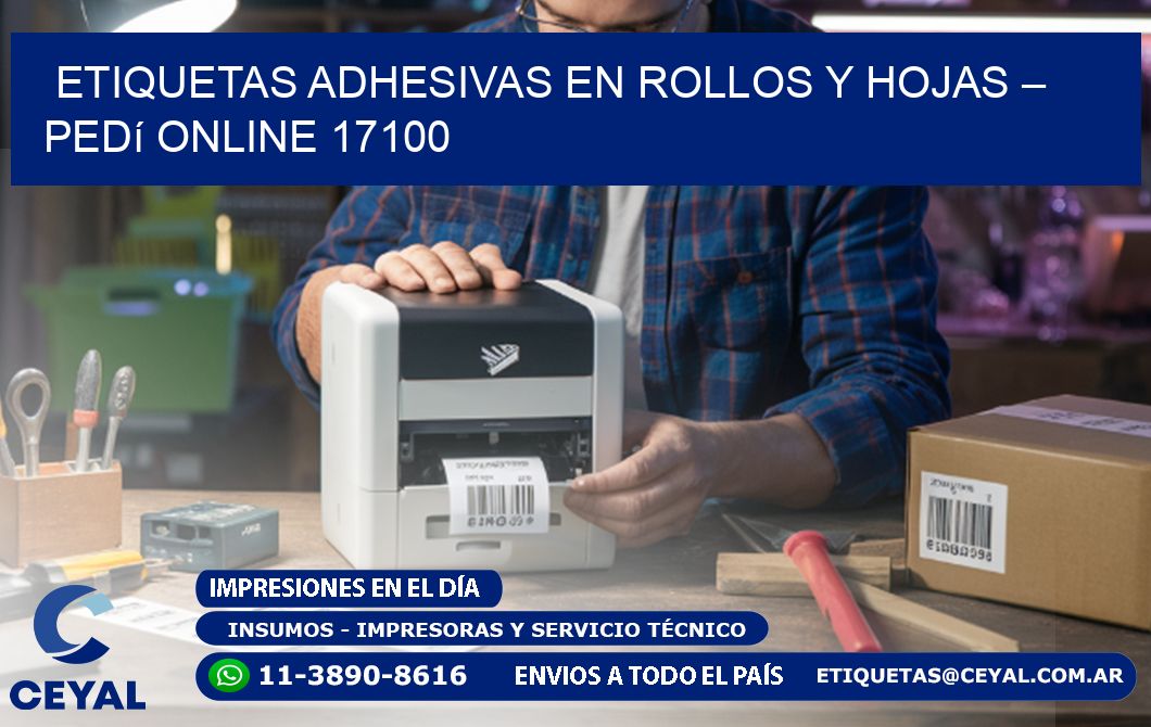 Etiquetas Adhesivas en Rollos y Hojas – Pedí Online 17100