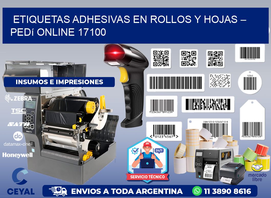 Etiquetas Adhesivas en Rollos y Hojas – Pedí Online 17100