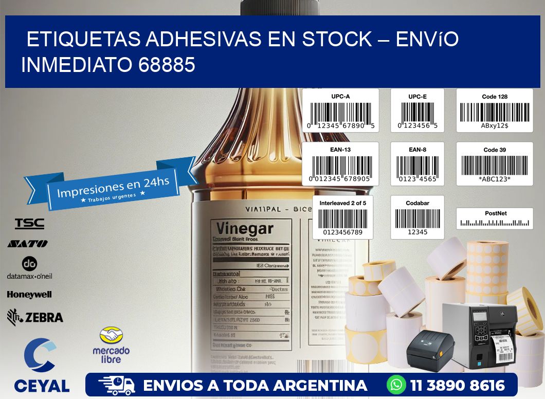 Etiquetas Adhesivas en Stock – Envío Inmediato 68885