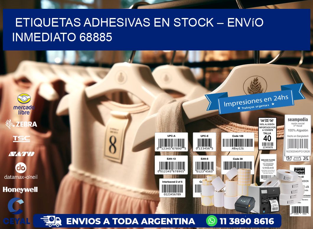 Etiquetas Adhesivas en Stock – Envío Inmediato 68885