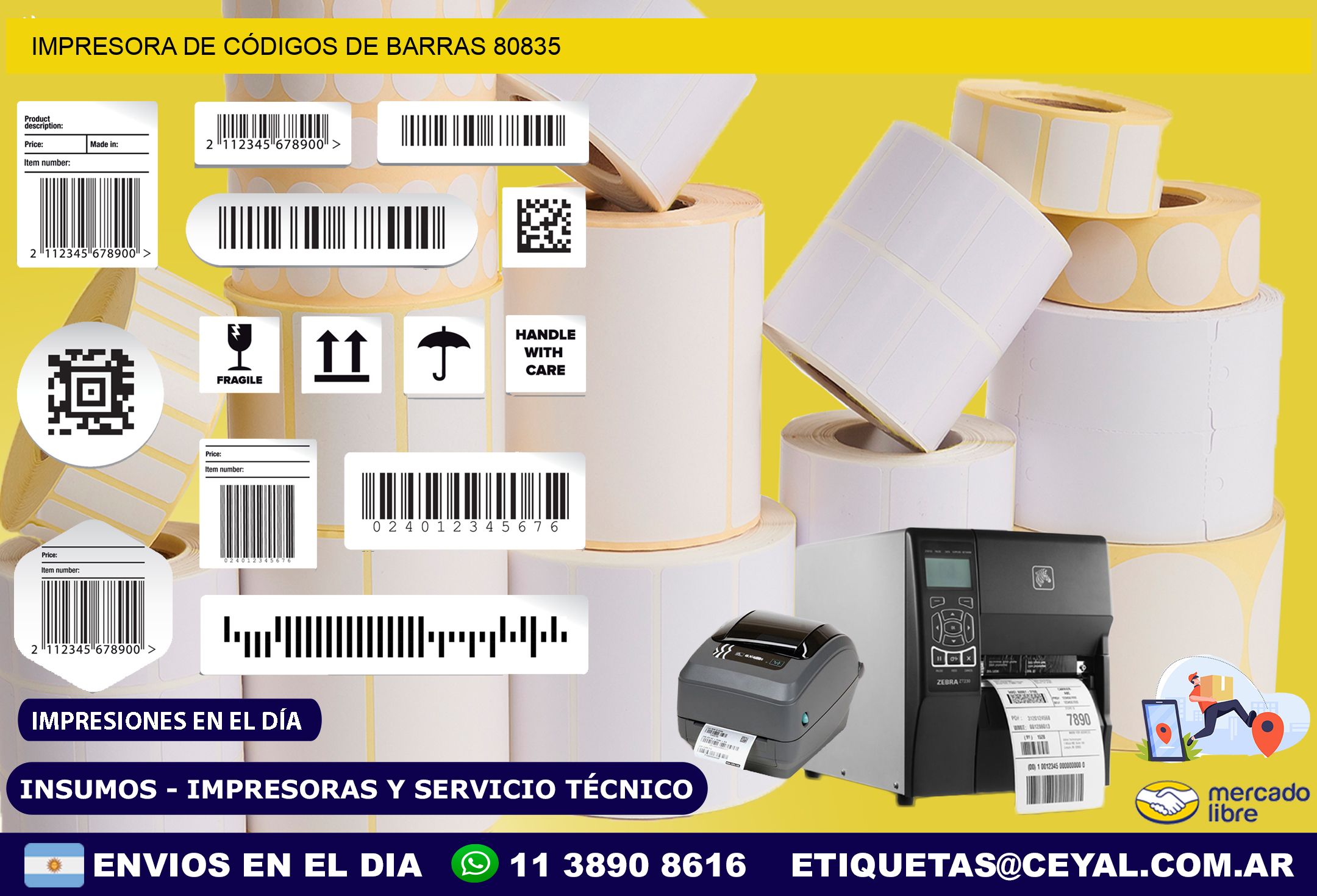 IMPRESORA DE CÓDIGOS DE BARRAS 80835