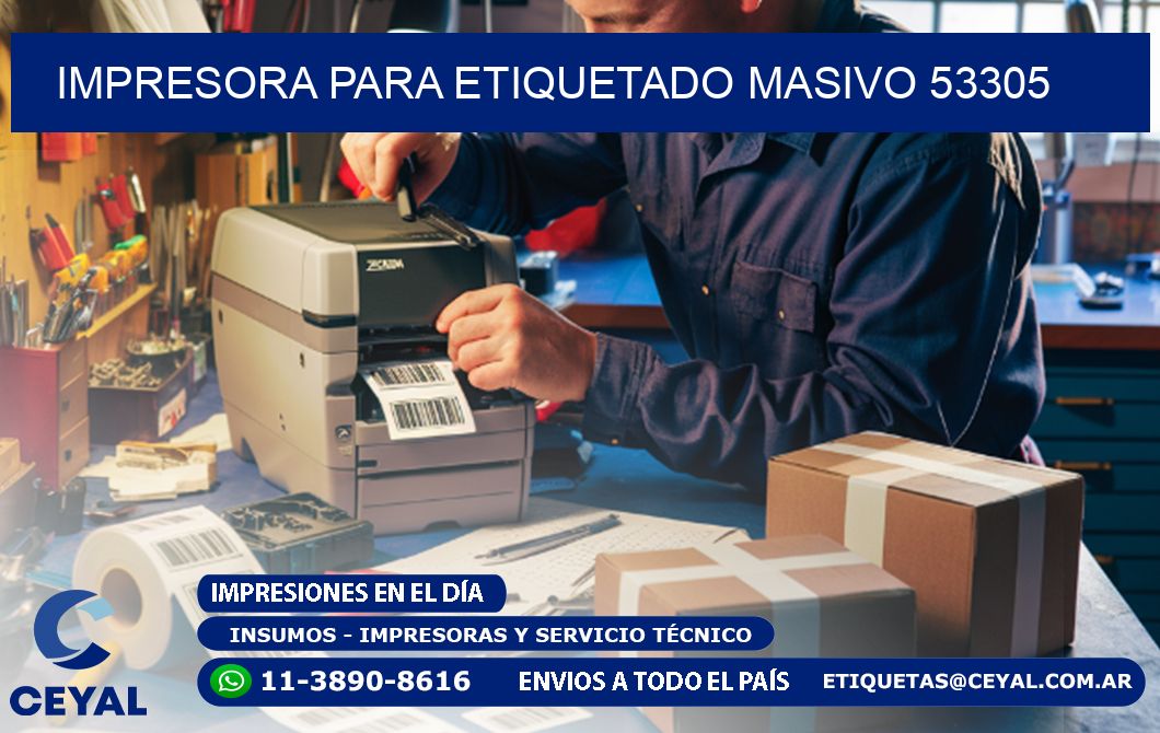 IMPRESORA PARA ETIQUETADO MASIVO 53305