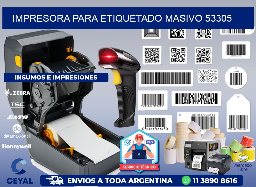 IMPRESORA PARA ETIQUETADO MASIVO 53305