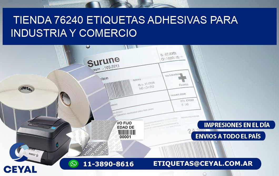 Tienda 76240 Etiquetas Adhesivas para Industria y Comercio