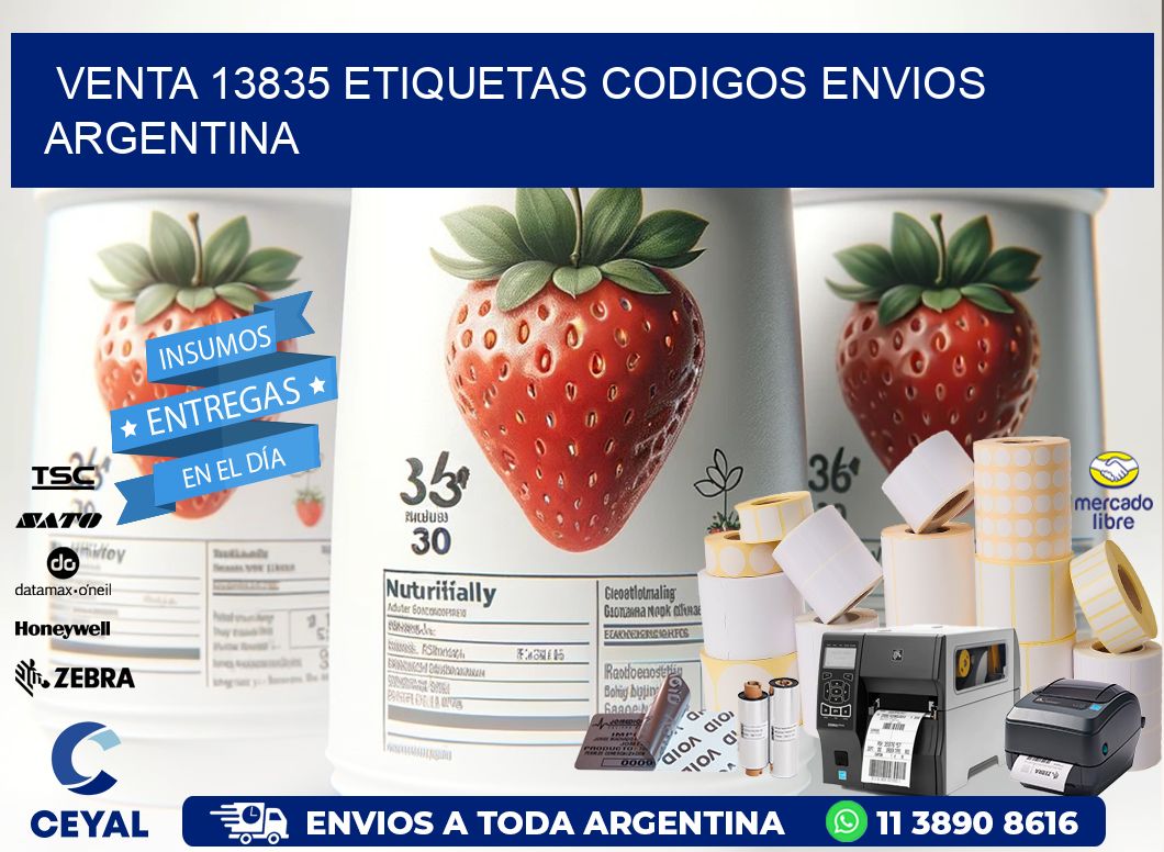 VENTA 13835 ETIQUETAS CODIGOS ENVIOS ARGENTINA