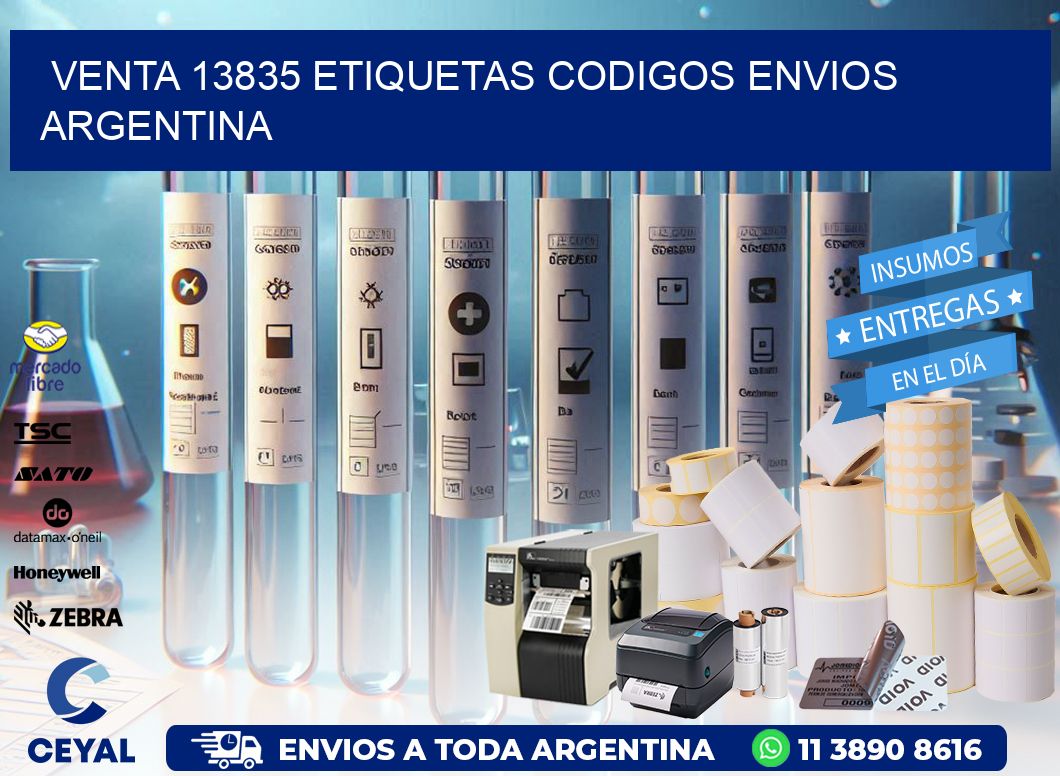 VENTA 13835 ETIQUETAS CODIGOS ENVIOS ARGENTINA