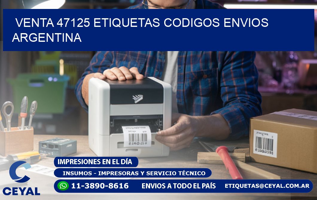 VENTA 47125 ETIQUETAS CODIGOS ENVIOS ARGENTINA