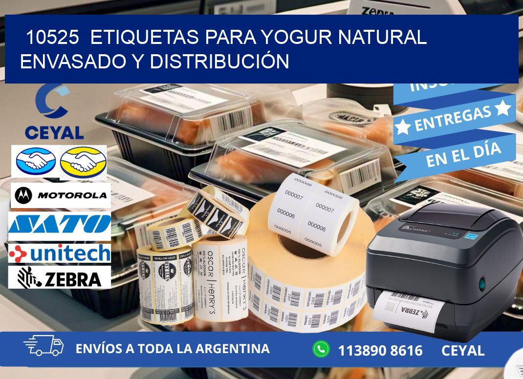10525  ETIQUETAS PARA YOGUR NATURAL ENVASADO Y DISTRIBUCIÓN