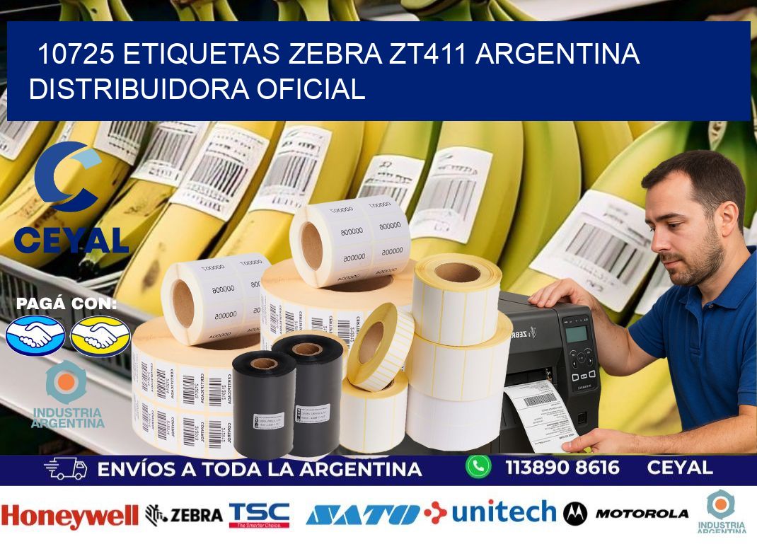 10725 etiquetas zebra zt411 argentina DISTRIBUIDORA OFICIAL