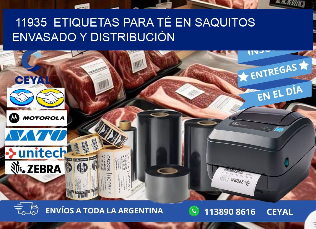 11935  ETIQUETAS PARA TÉ EN SAQUITOS ENVASADO Y DISTRIBUCIÓN