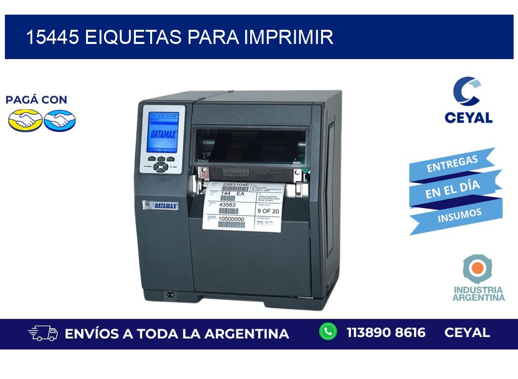 15445 EIQUETAS PARA IMPRIMIR