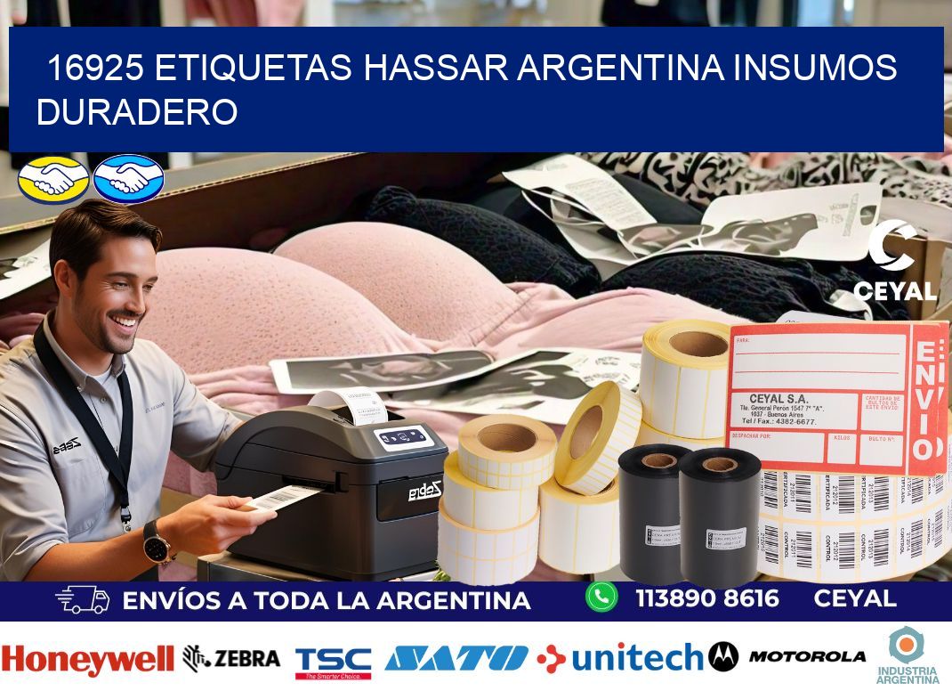16925 etiquetas hassar argentina INSUMOS DURADERO