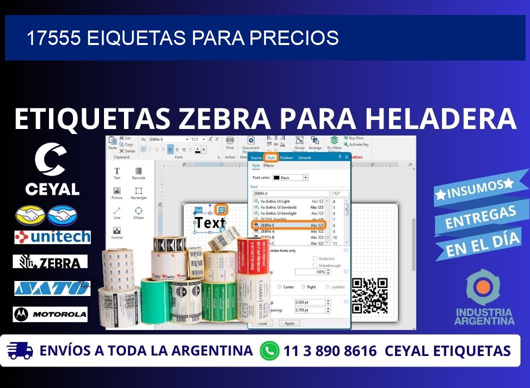 17555 EIQUETAS PARA PRECIOS