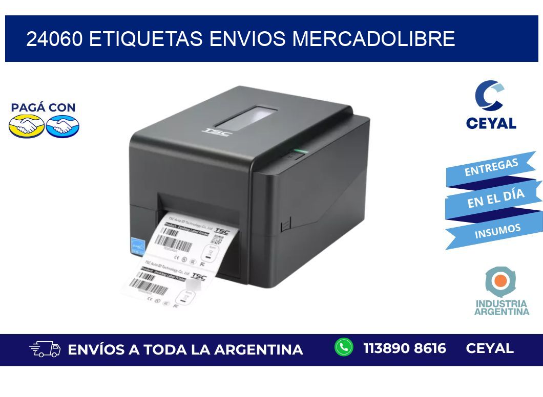 24060 ETIQUETAS ENVIOS MERCADOLIBRE
