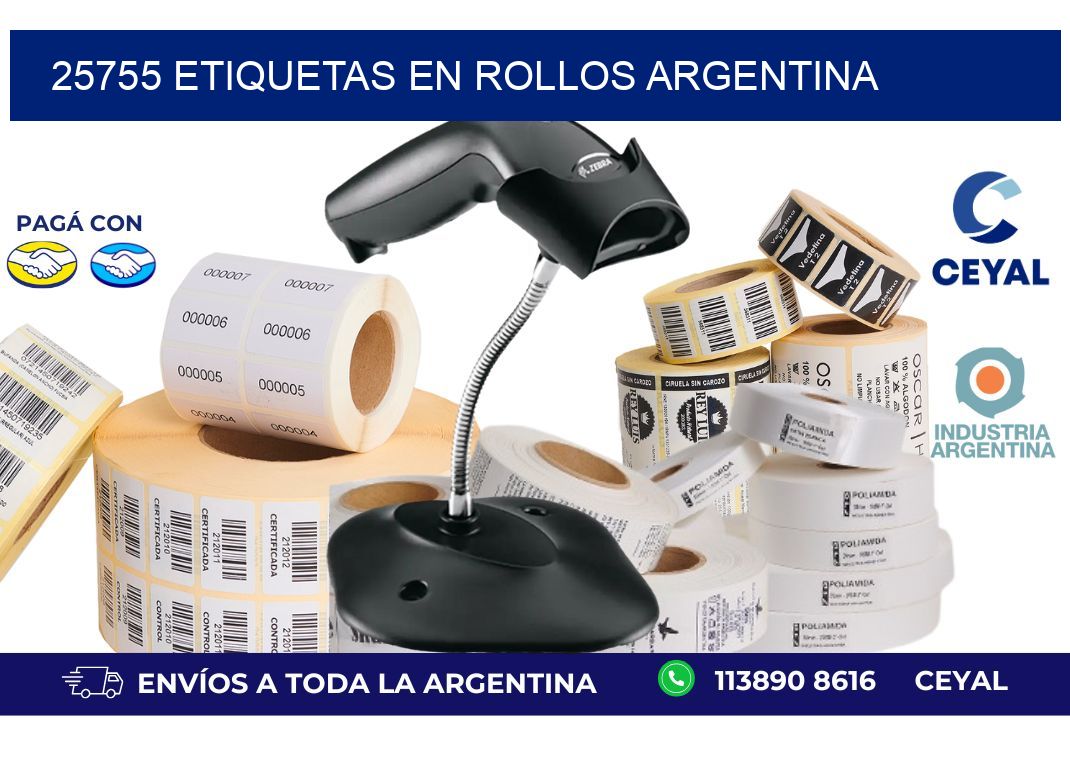 25755 ETIQUETAS EN ROLLOS ARGENTINA