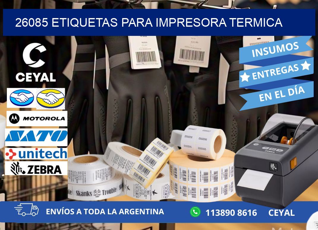 26085 ETIQUETAS PARA IMPRESORA TERMICA