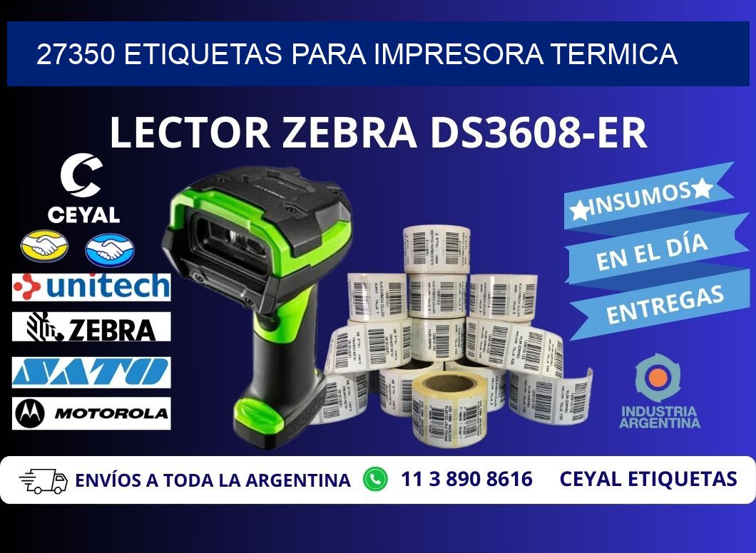 27350 ETIQUETAS PARA IMPRESORA TERMICA
