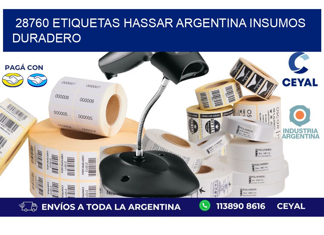 28760 etiquetas hassar argentina INSUMOS DURADERO