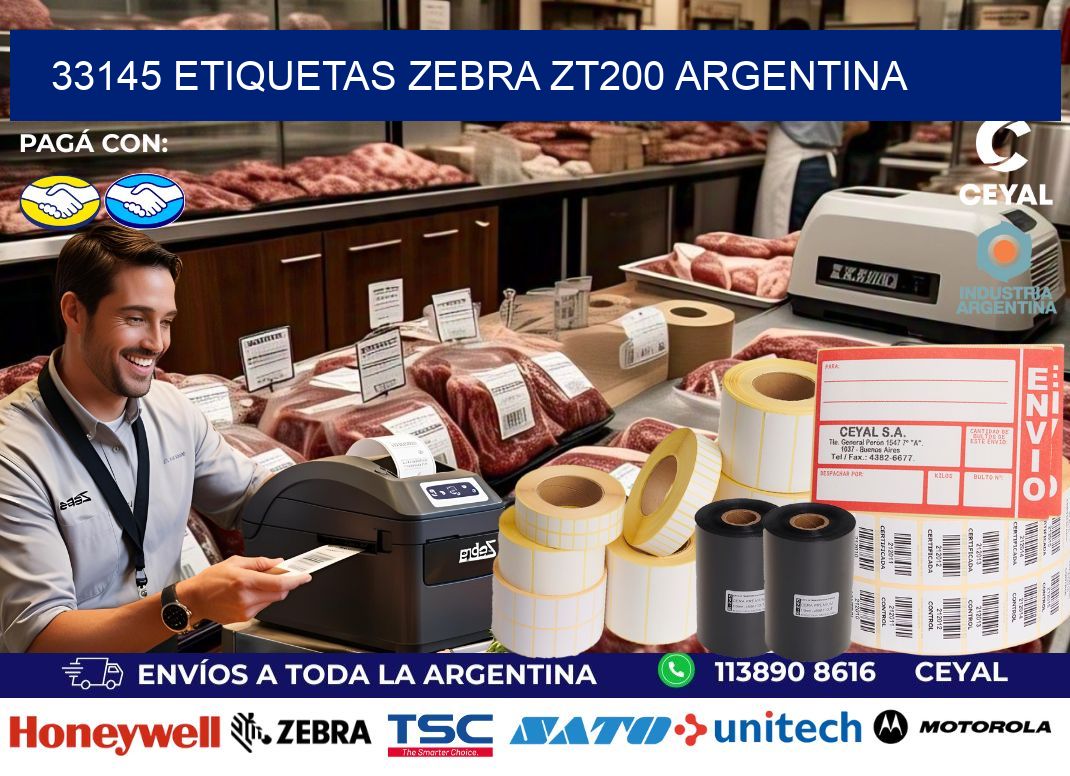 33145 etiquetas zebra zt200 argentina