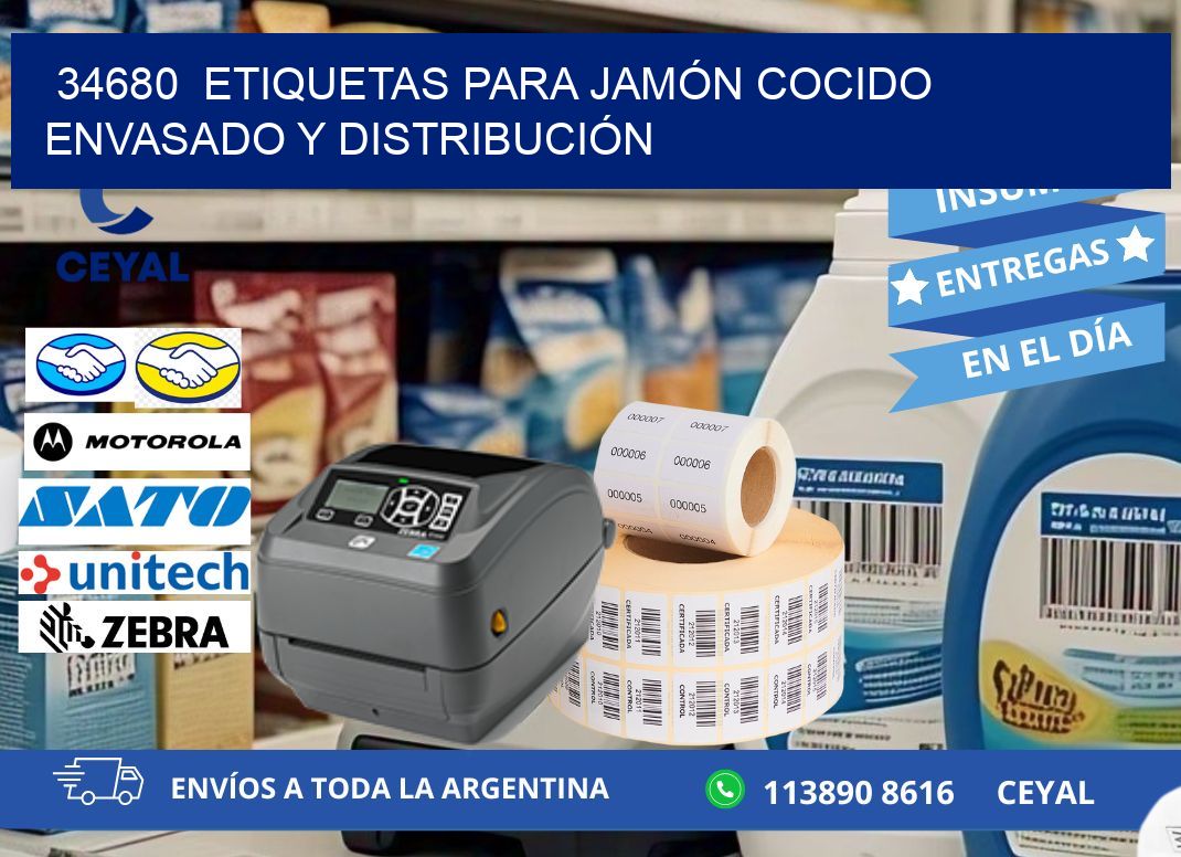 34680  ETIQUETAS PARA JAMÓN COCIDO ENVASADO Y DISTRIBUCIÓN