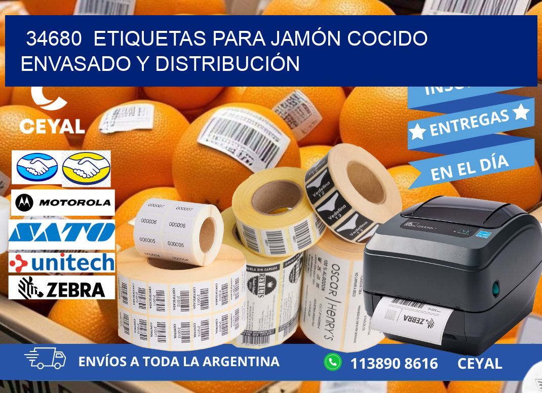 34680  ETIQUETAS PARA JAMÓN COCIDO ENVASADO Y DISTRIBUCIÓN