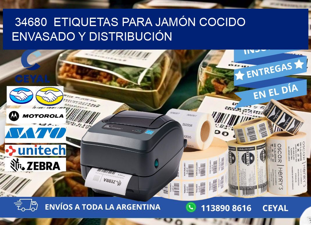 34680  ETIQUETAS PARA JAMÓN COCIDO ENVASADO Y DISTRIBUCIÓN