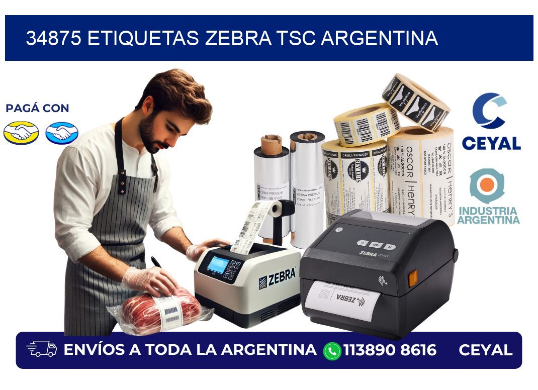 34875 etiquetas zebra tsc argentina