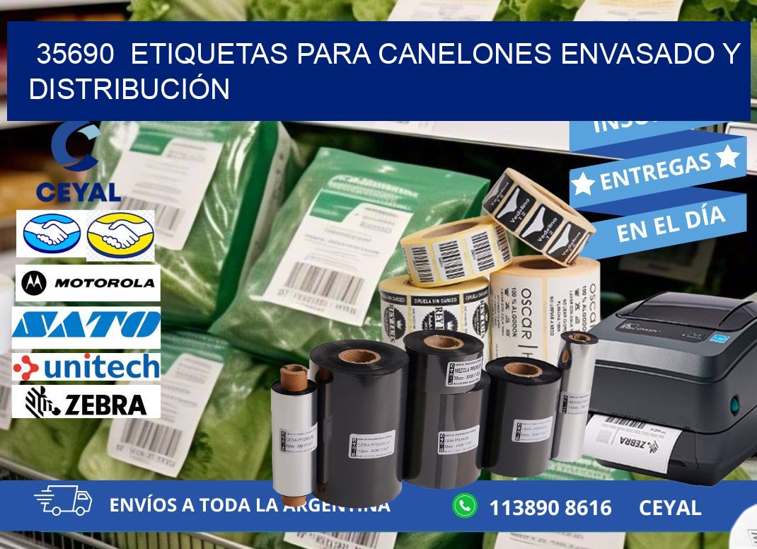 35690  ETIQUETAS PARA CANELONES ENVASADO Y DISTRIBUCIÓN