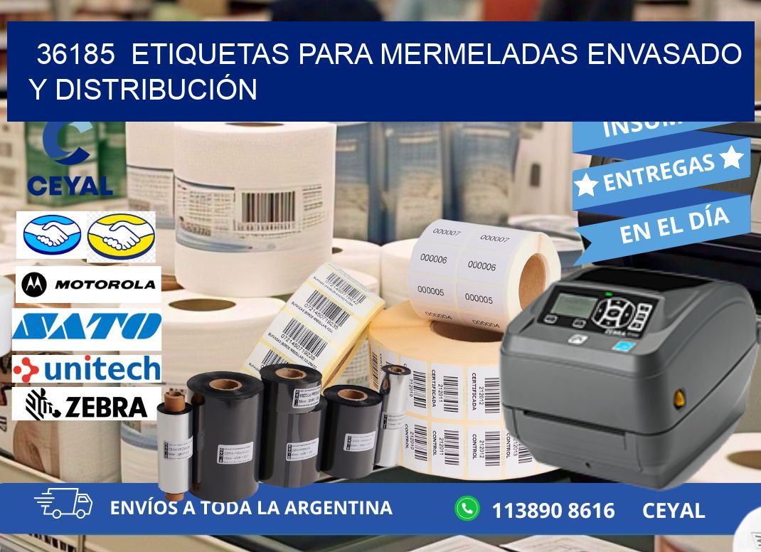 36185  ETIQUETAS PARA MERMELADAS ENVASADO Y DISTRIBUCIÓN