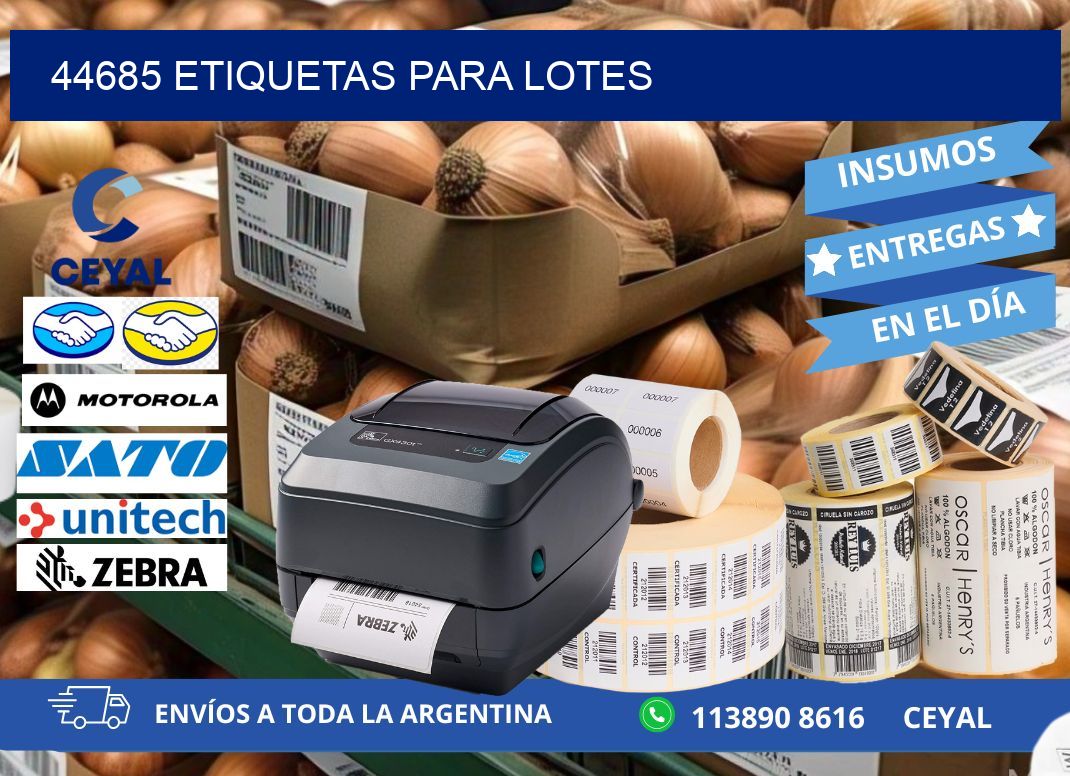 44685 ETIQUETAS PARA LOTES