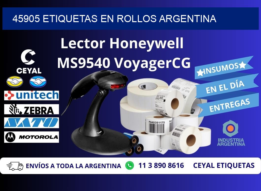 45905 ETIQUETAS EN ROLLOS ARGENTINA
