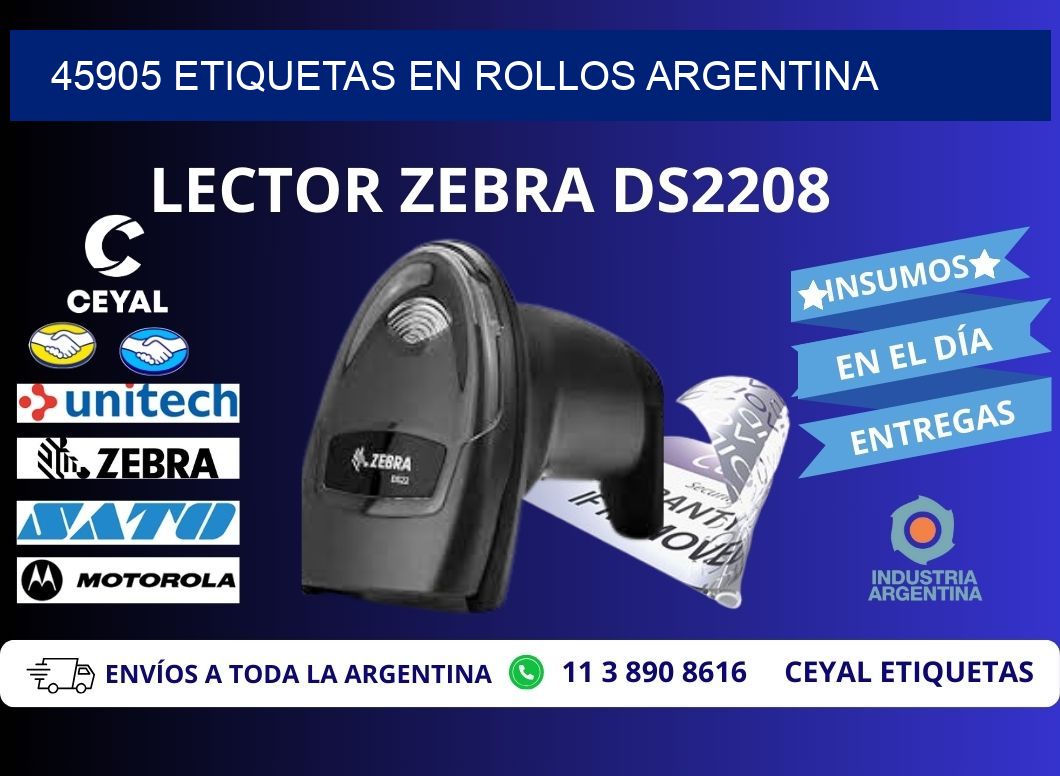45905 ETIQUETAS EN ROLLOS ARGENTINA