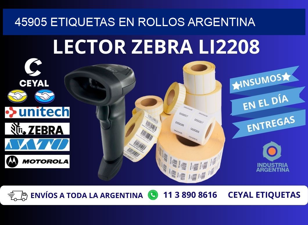 45905 ETIQUETAS EN ROLLOS ARGENTINA