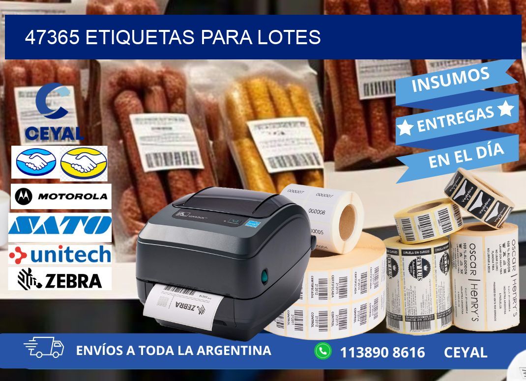 47365 ETIQUETAS PARA LOTES