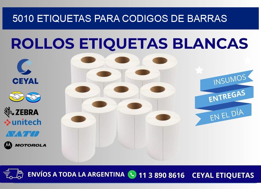 5010 ETIQUETAS PARA CODIGOS DE BARRAS