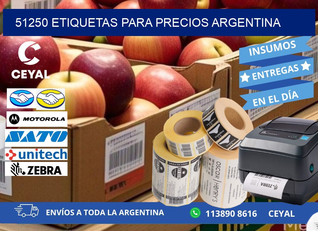 51250 ETIQUETAS PARA PRECIOS ARGENTINA