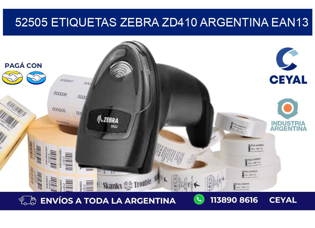 52505 etiquetas zebra zd410 argentina EAN13