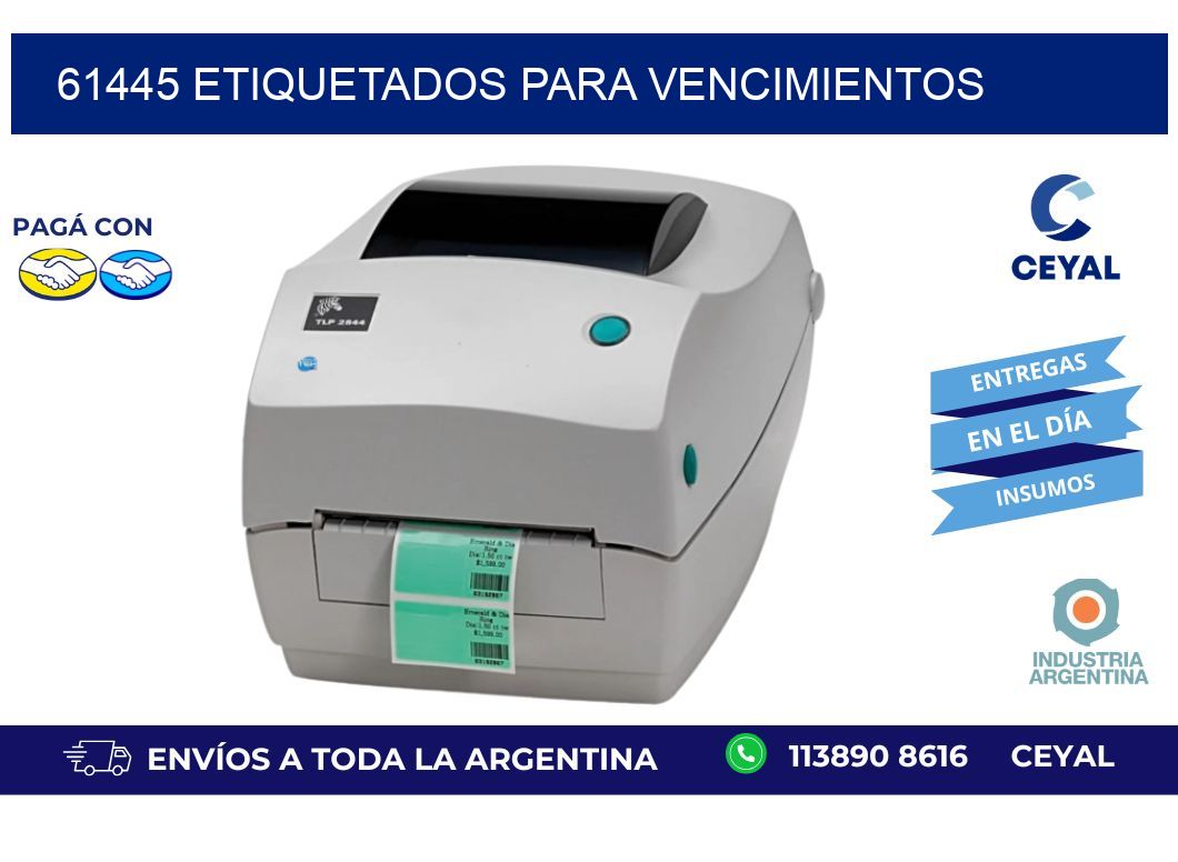 61445 ETIQUETADOS PARA VENCIMIENTOS