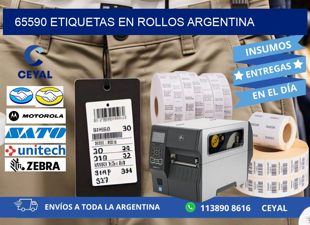 65590 ETIQUETAS EN ROLLOS ARGENTINA