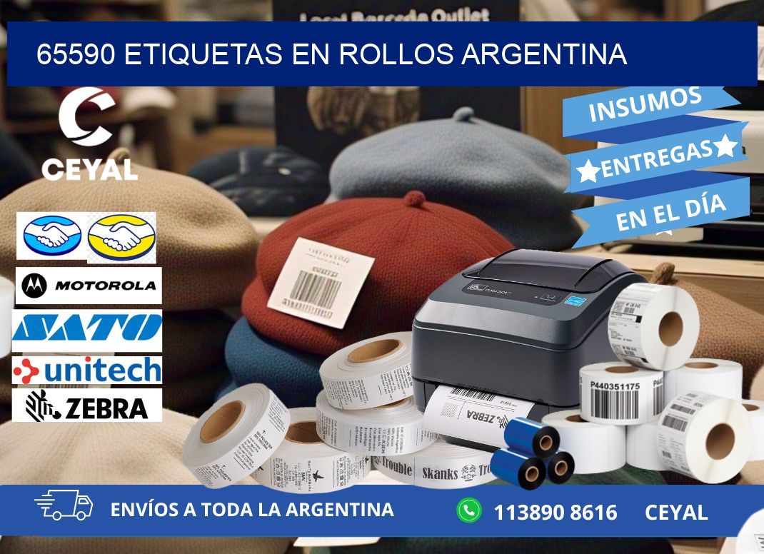 65590 ETIQUETAS EN ROLLOS ARGENTINA