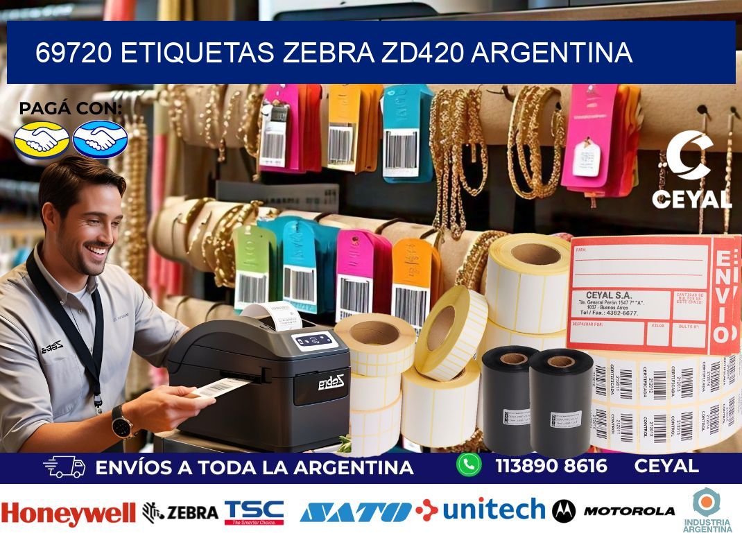 69720 etiquetas zebra zd420 argentina