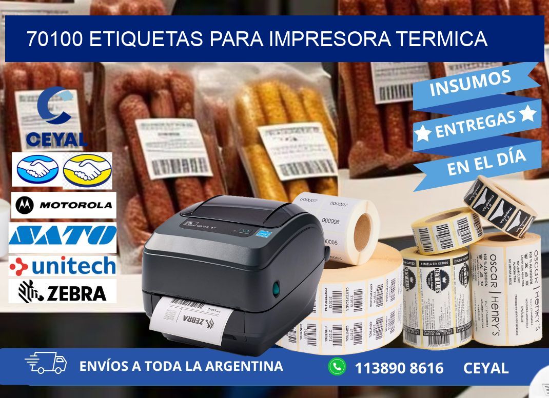 70100 ETIQUETAS PARA IMPRESORA TERMICA