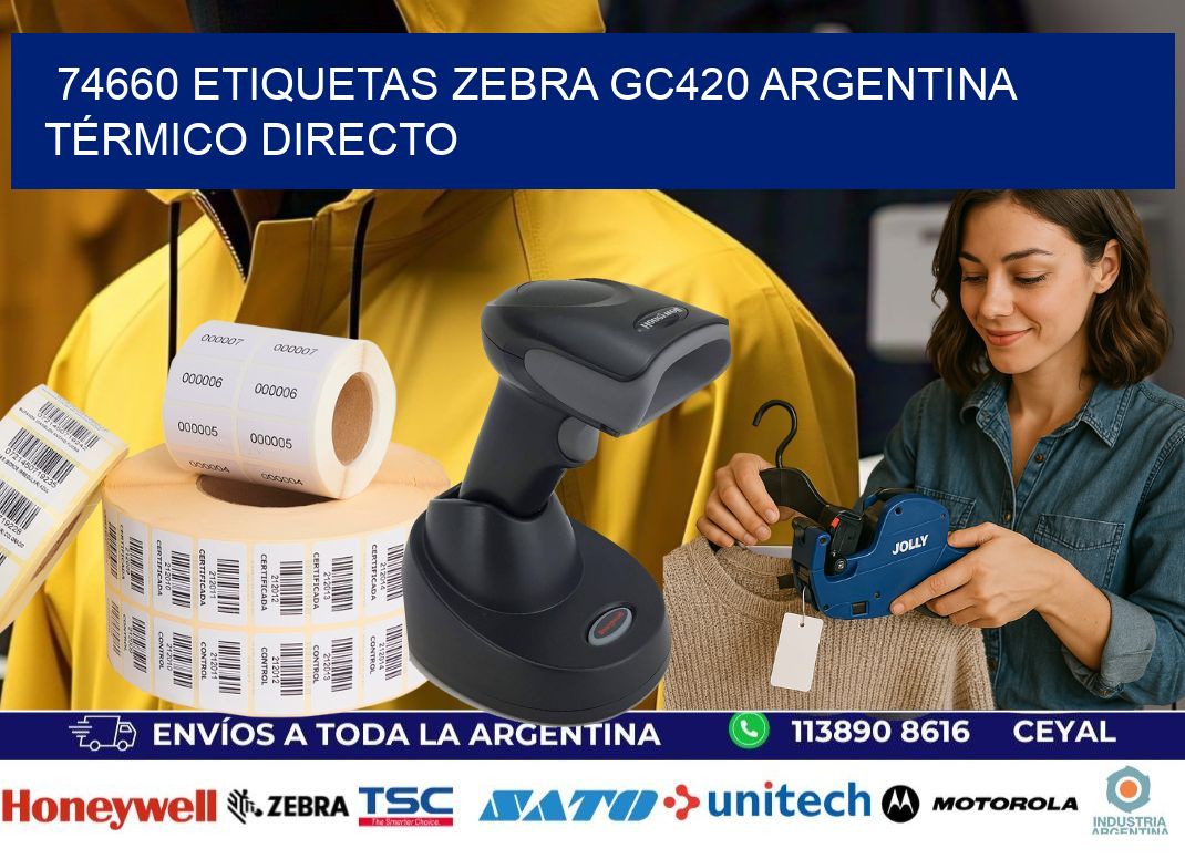 74660 etiquetas zebra gc420 argentina TÉRMICO DIRECTO