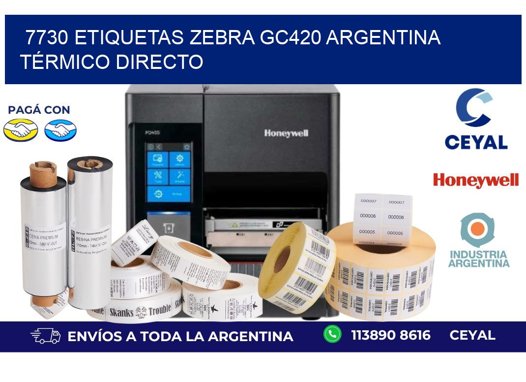 7730 etiquetas zebra gc420 argentina TÉRMICO DIRECTO