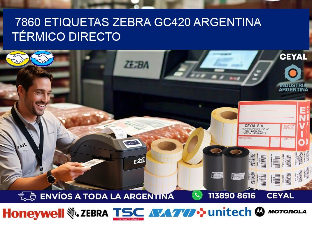 7860 etiquetas zebra gc420 argentina TÉRMICO DIRECTO